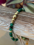 Single Bracelet Forest Green Glass adjustable