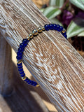 Single Bracelet Deep Blue Glass