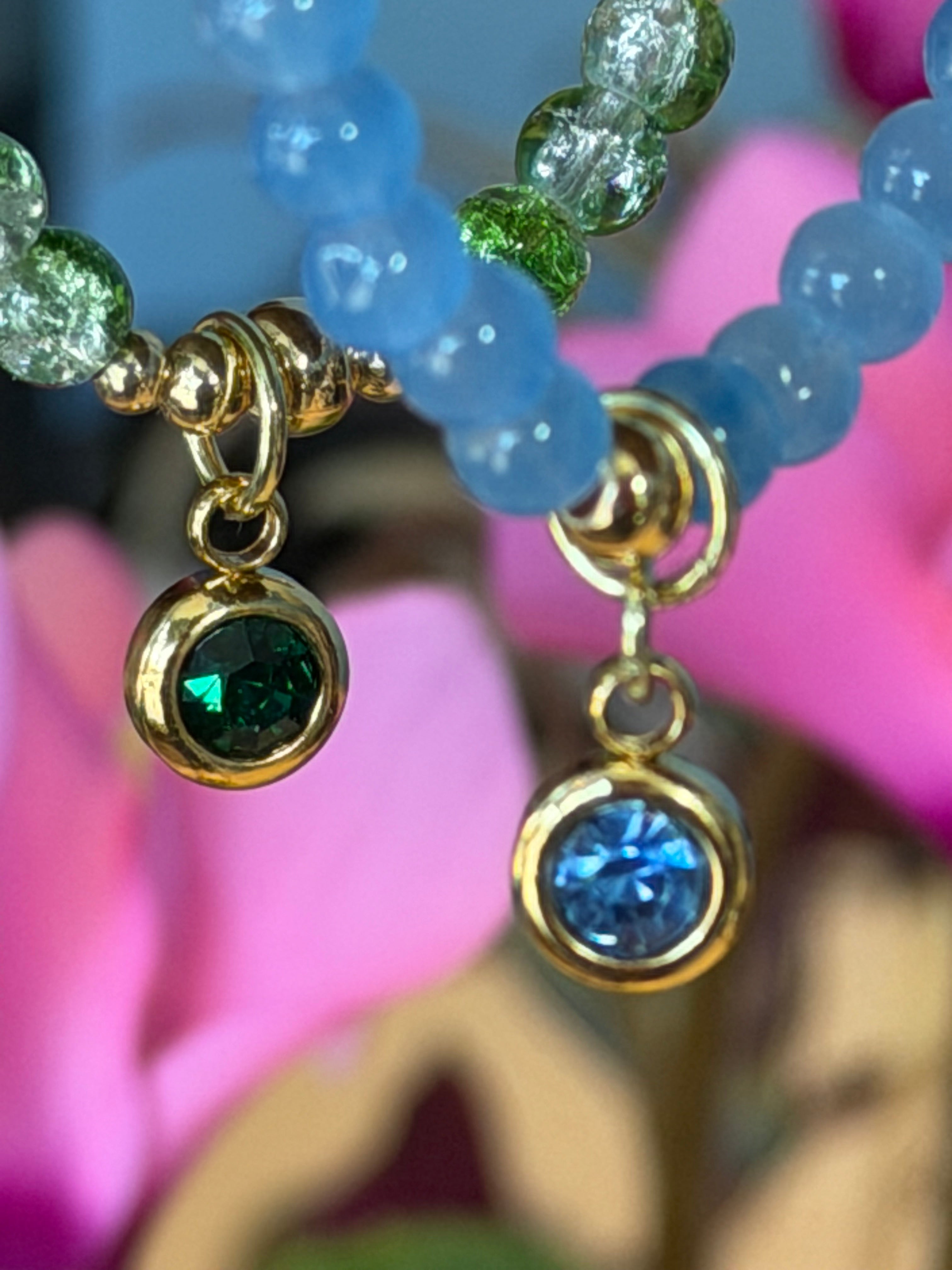 Single Bracelet Baby Blue Glass @Evanston Made Storefront