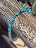 Light Blue crackle Glass Essential Single Bracelet