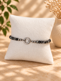Grey Tigers Eye bracelet with Stainless Steel Clasp