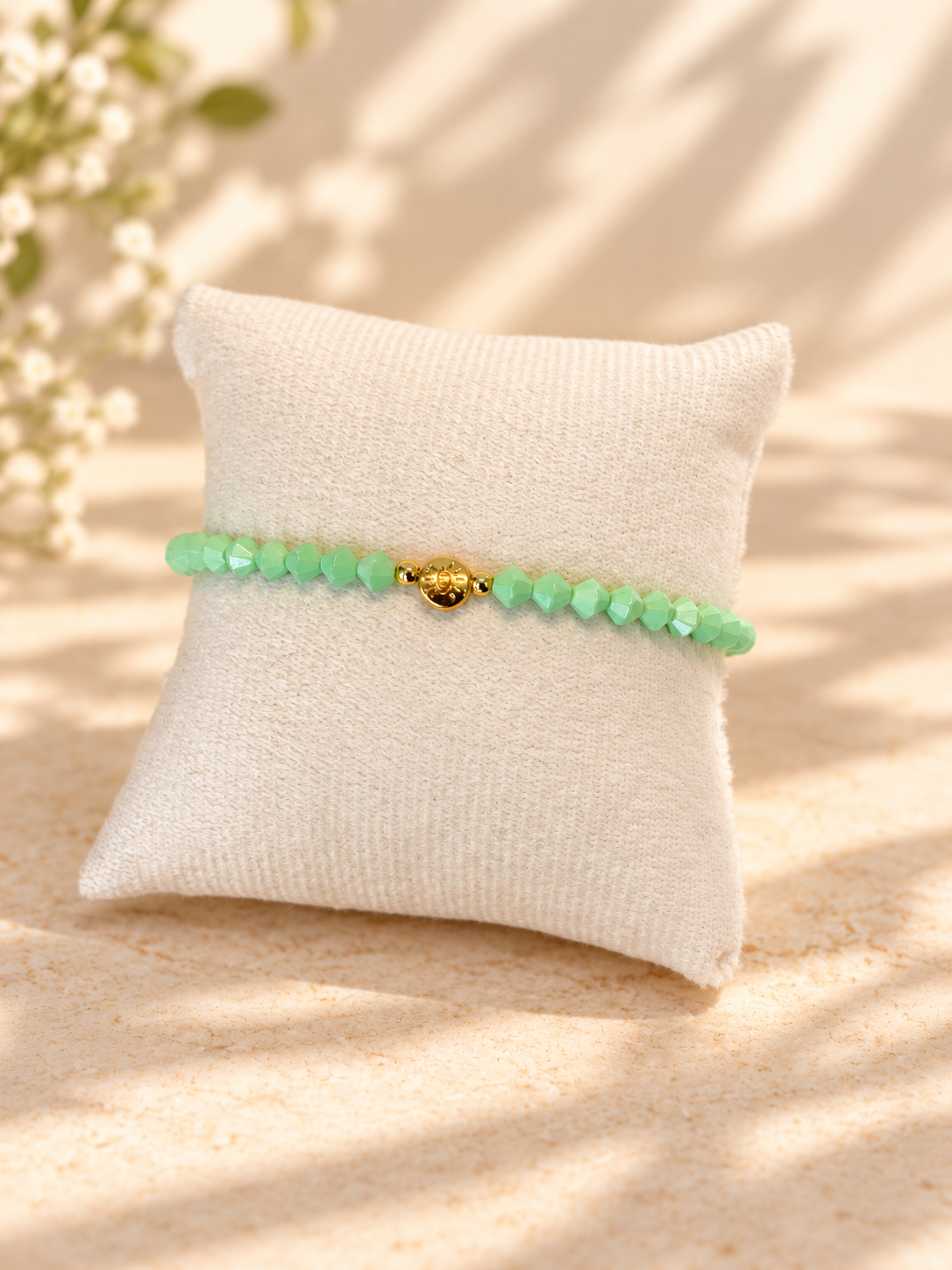 Turquoise Glass Beads Evil Eye Bracelet