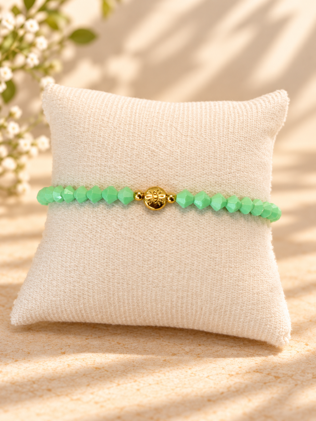 Turquoise Glass Beads Evil Eye Bracelet