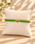 Green Apple Glass Beads Evil Eye Bracelet