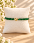 Green Glass Beads Evil Eye Bracelet