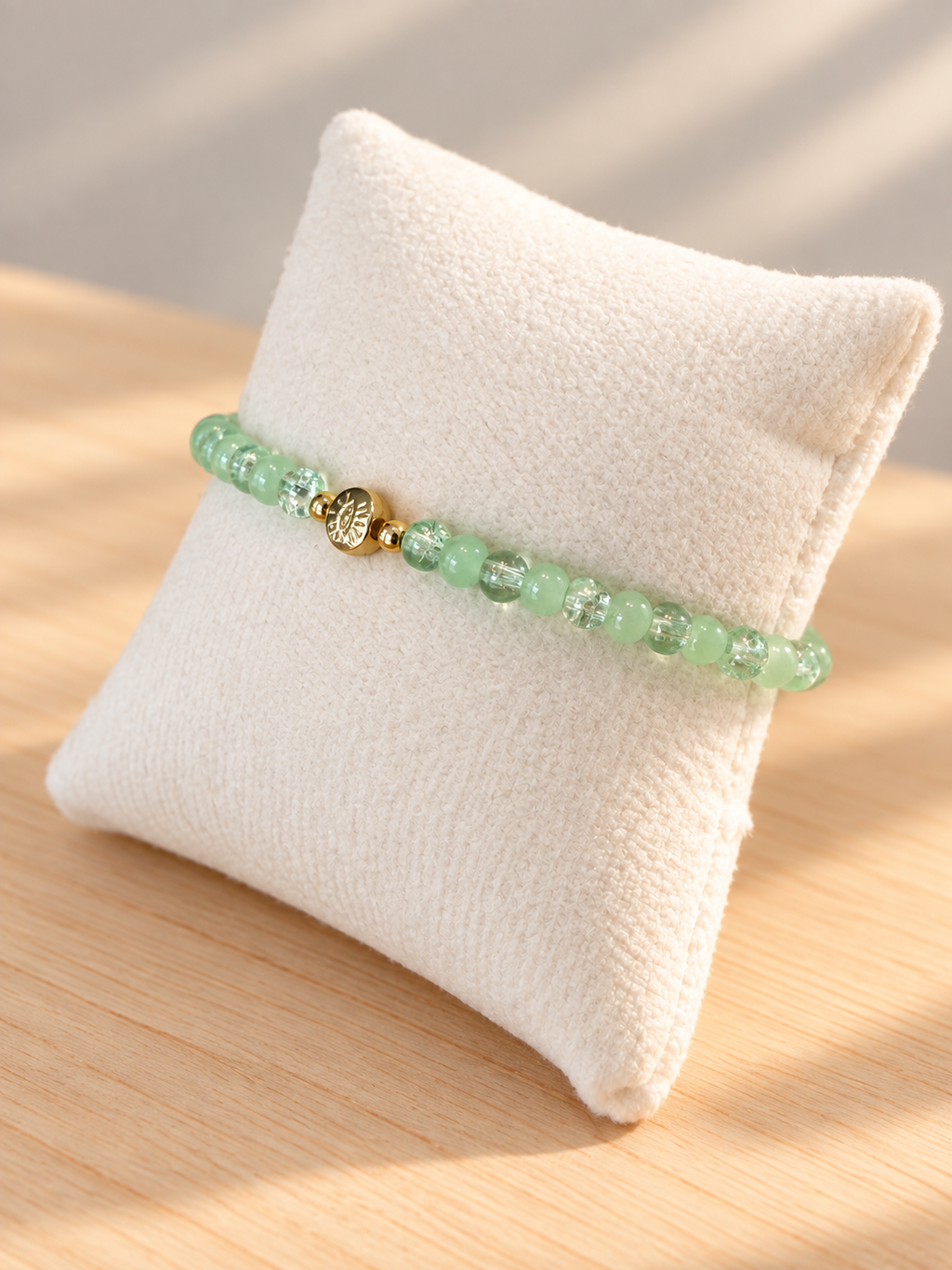 Turquoise & Crackle Glass Beads Evil Eye Bracelet