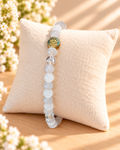 Grey Glass Evil Eye Single Bracelet