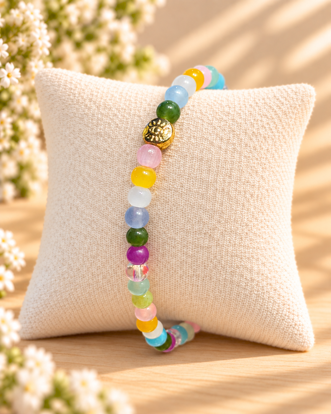 Multi Glass Evil Eye Single Bracelet #2