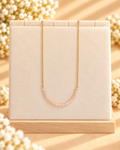 Rose Quartz and Gold Filled chain Necklace