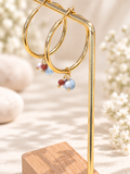 Sky Blue Jasper 30mm hoops