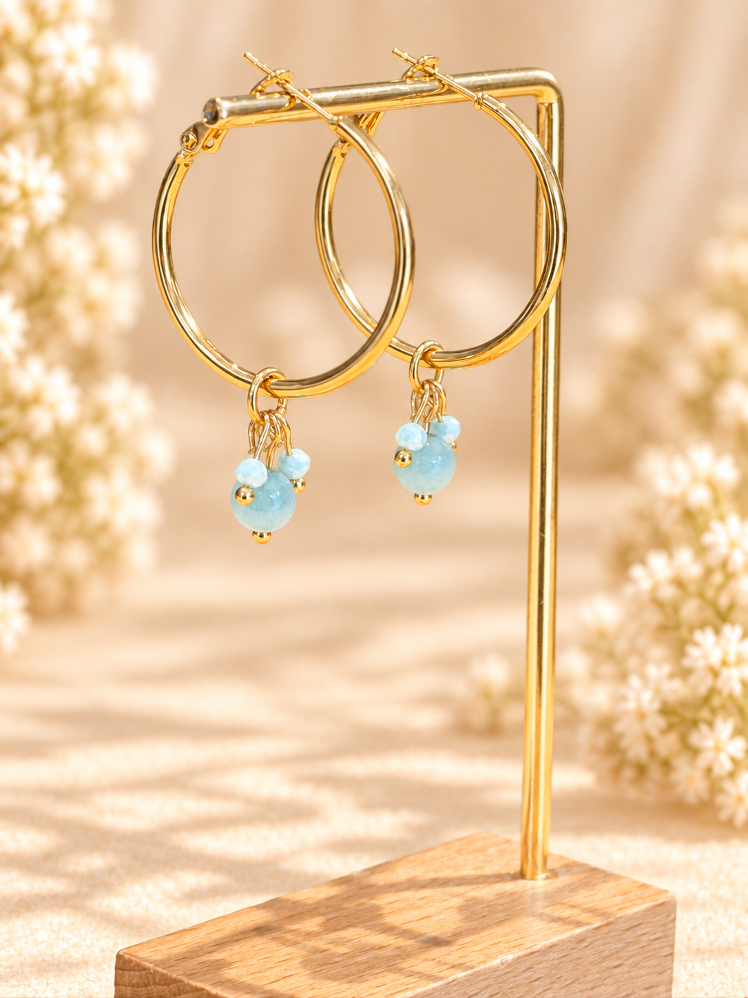 Amanzonite 30mm hoops