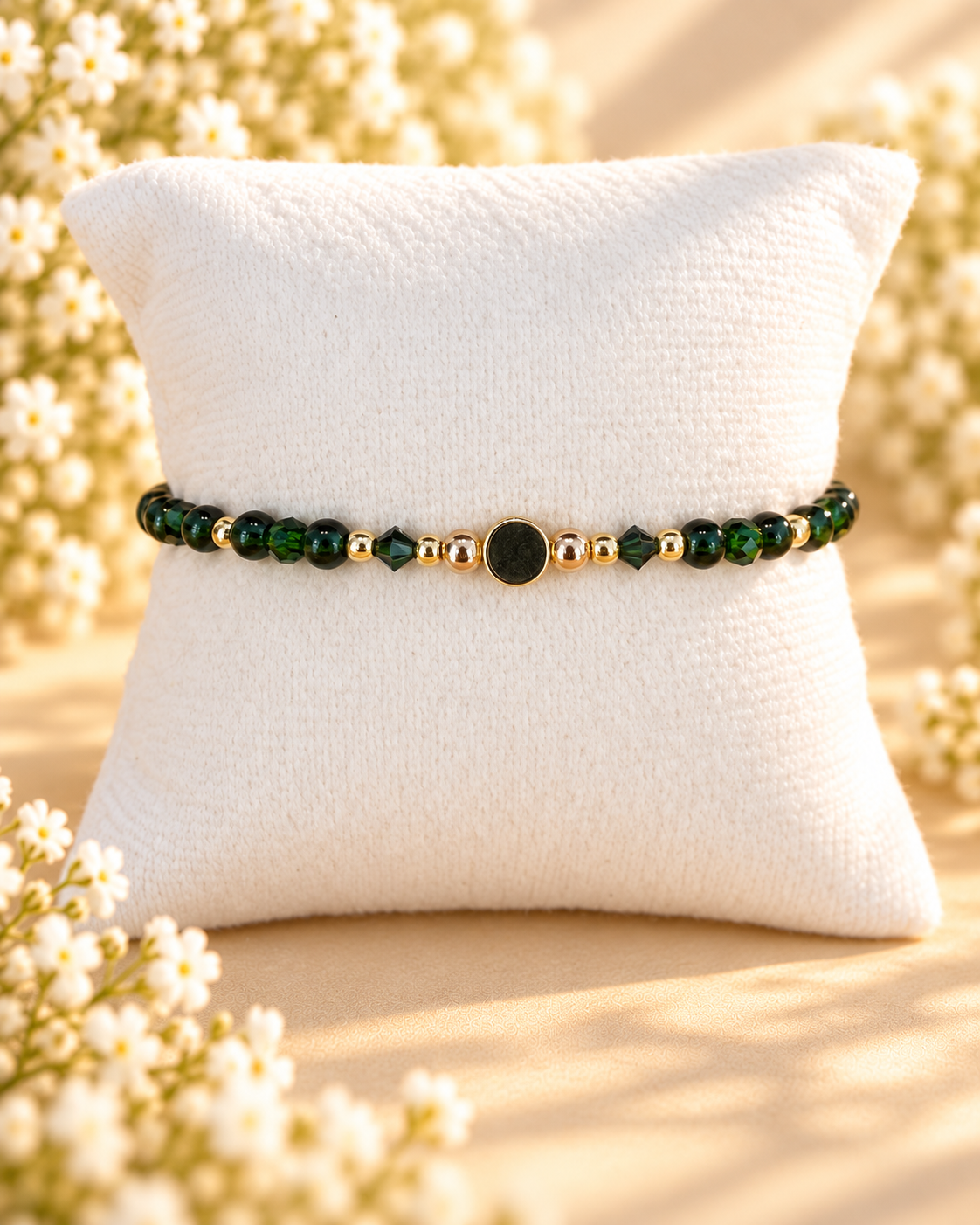 Single Bracelet Forest Green Glass