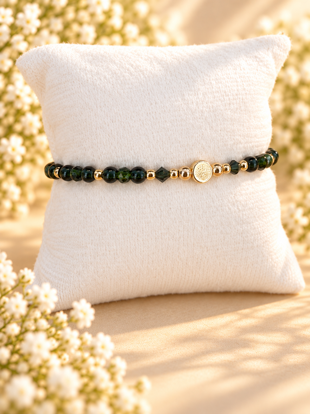 Single Bracelet Forest Green Glass