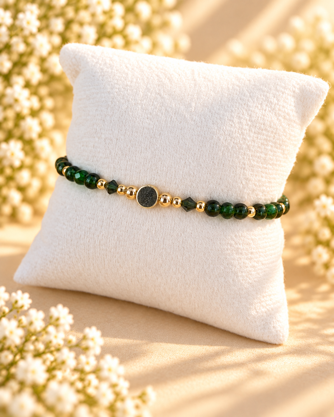 Single Bracelet Forest Green Glass