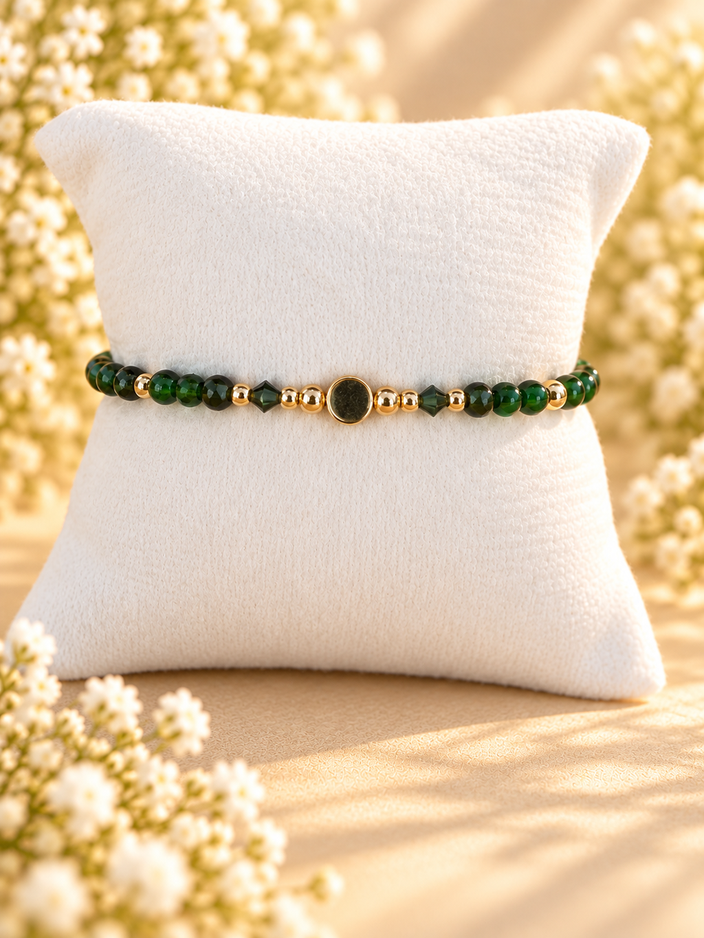 Single Bracelet Forest Green Glass
