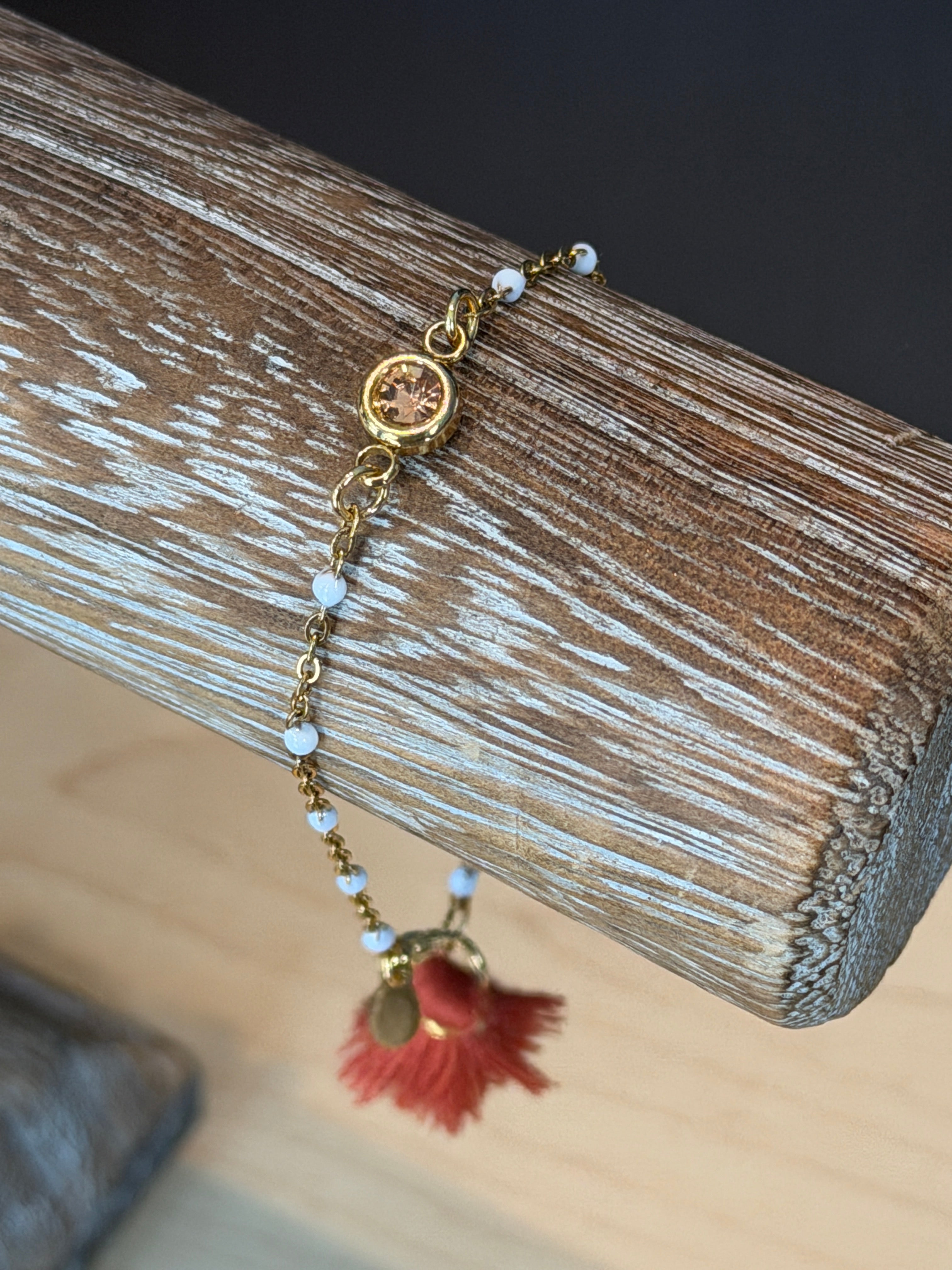 Solo bracelet #7 14k gold filled with tassel