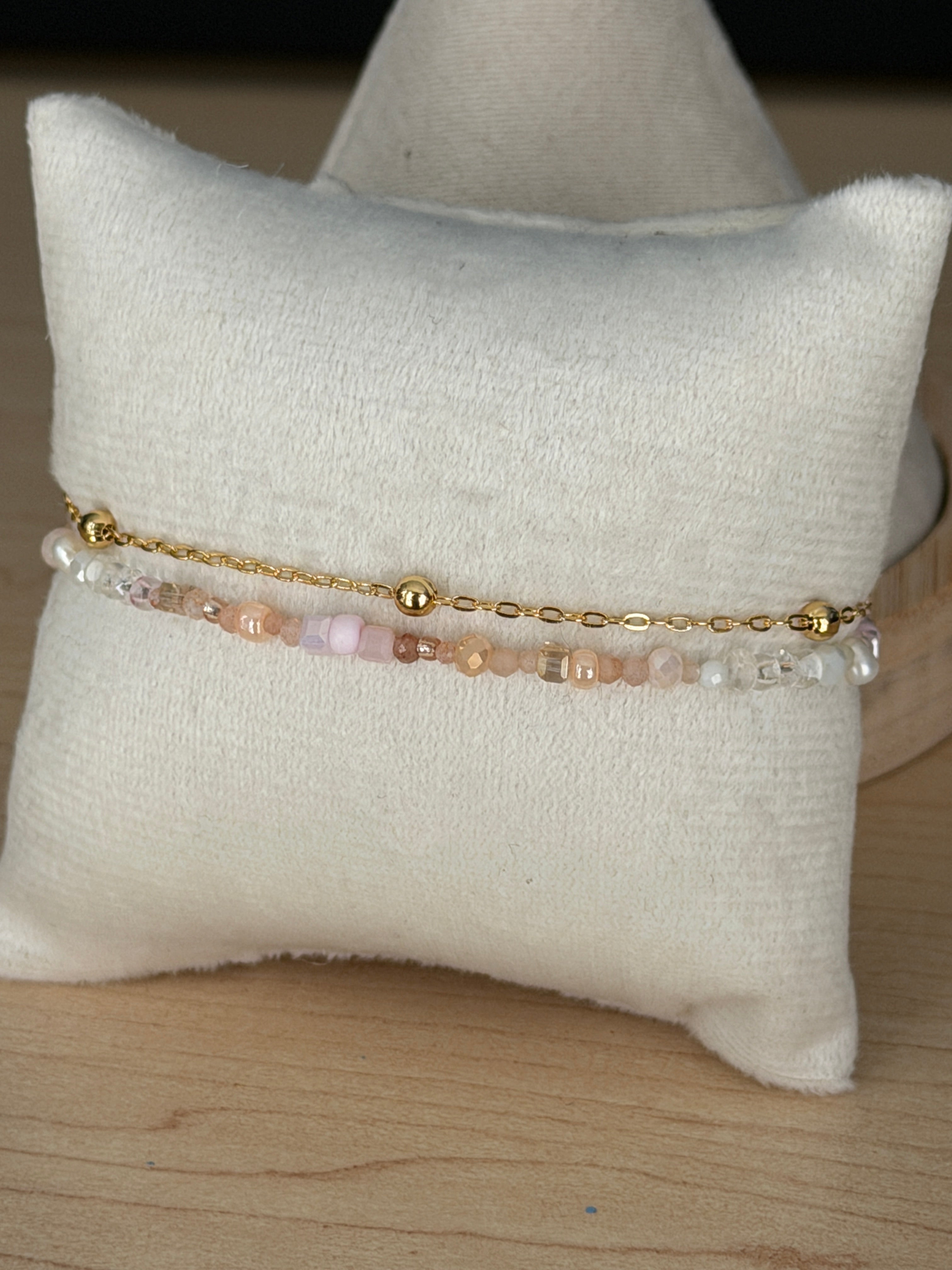 Duet bracelet #13 Light Pink