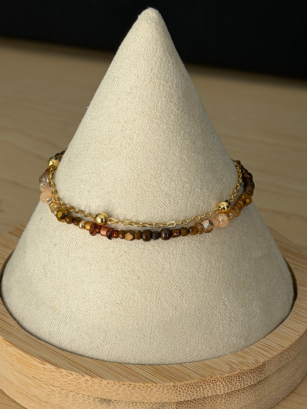 Duet bracelet #15 Garnet