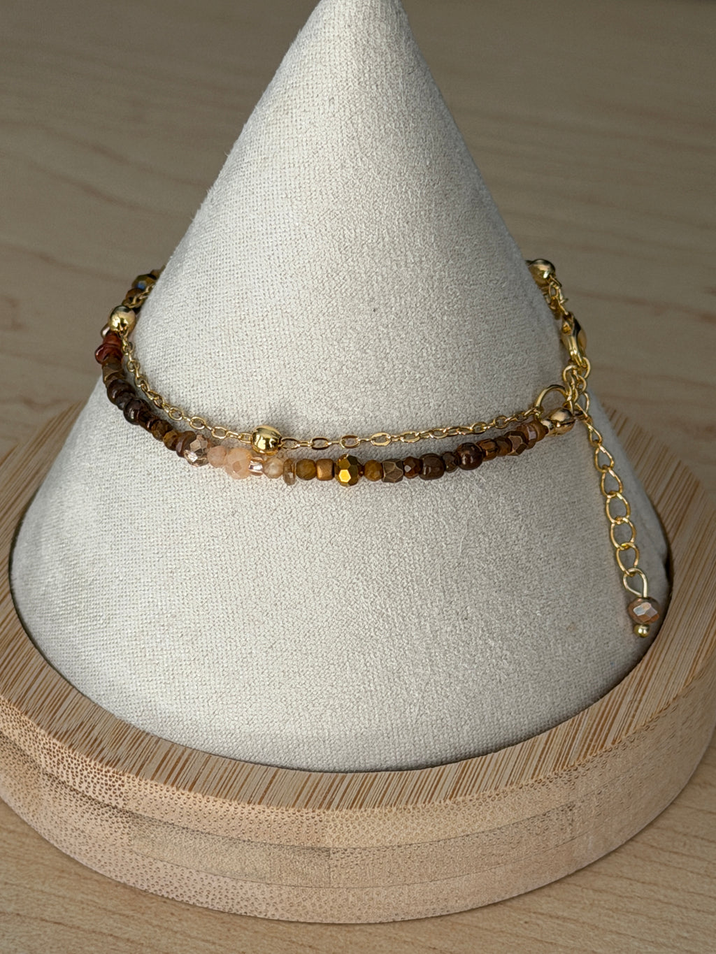 Duet bracelet #15 Garnet