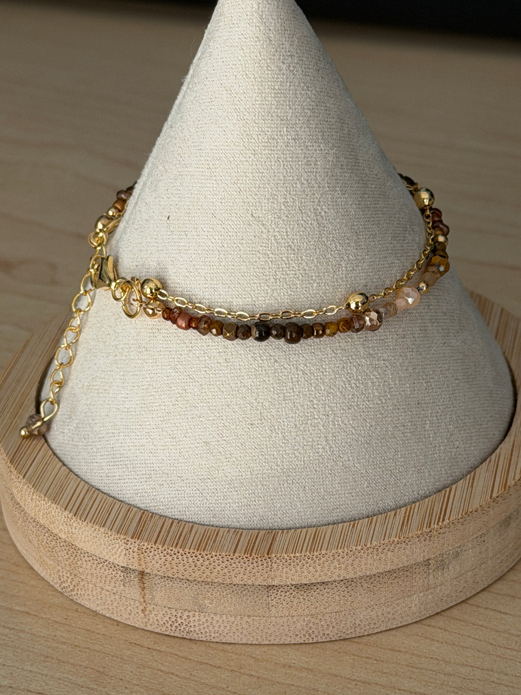 Duet bracelet #15 Garnet