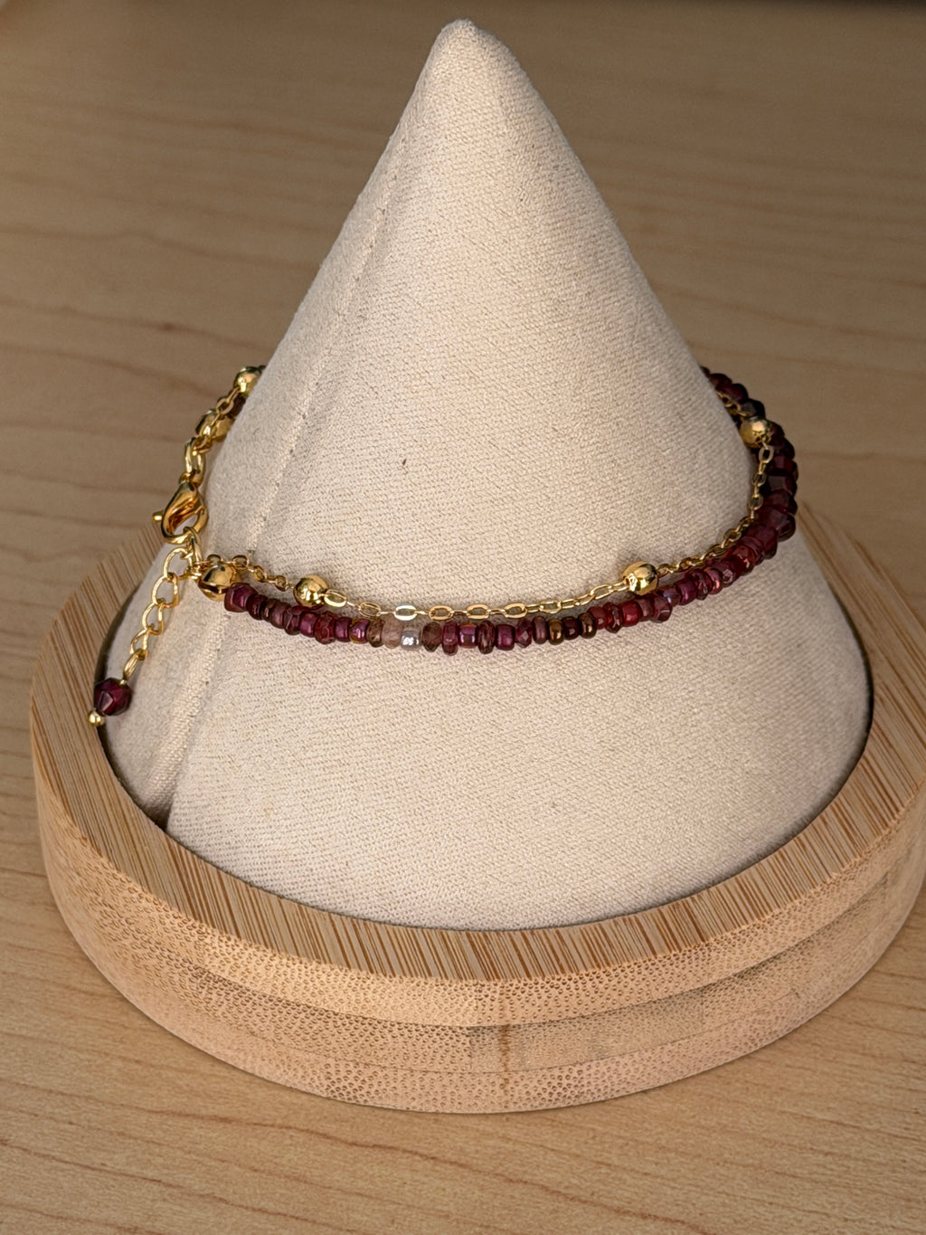 Duet bracelet #15 Garnet