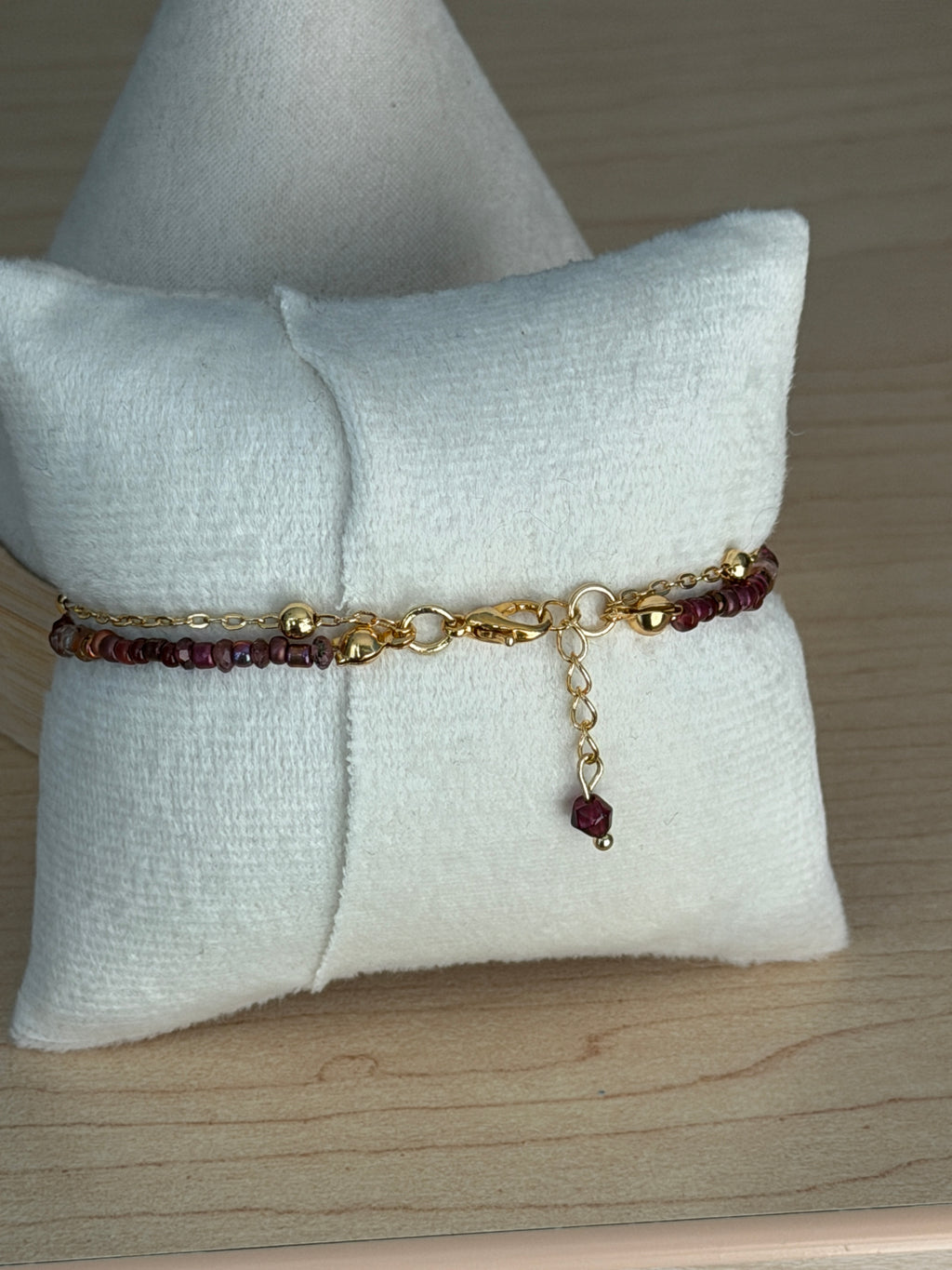 Duet bracelet #15 Garnet