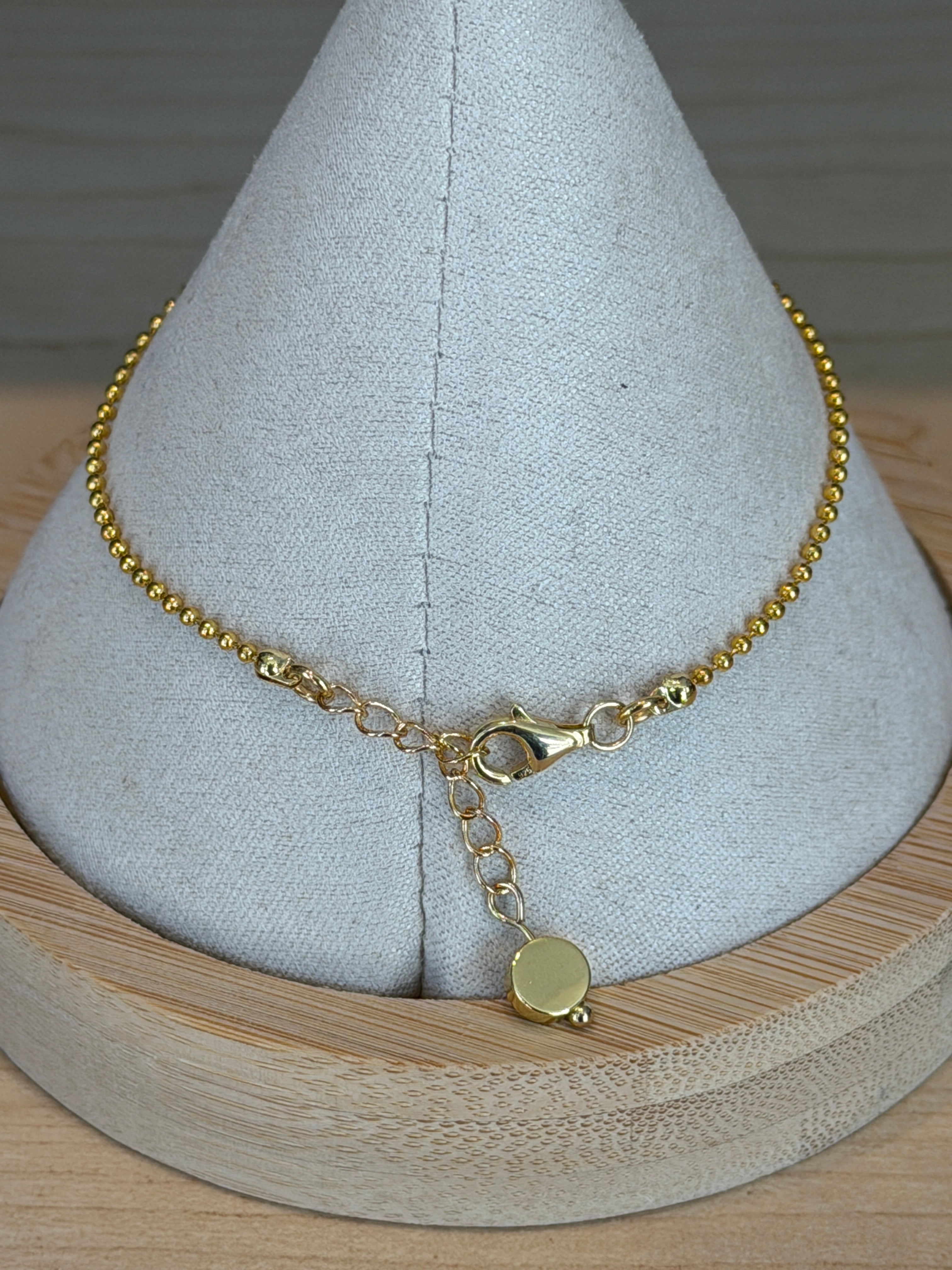 Solo bracelet #8 Grey Crystal and Gold single bracelet