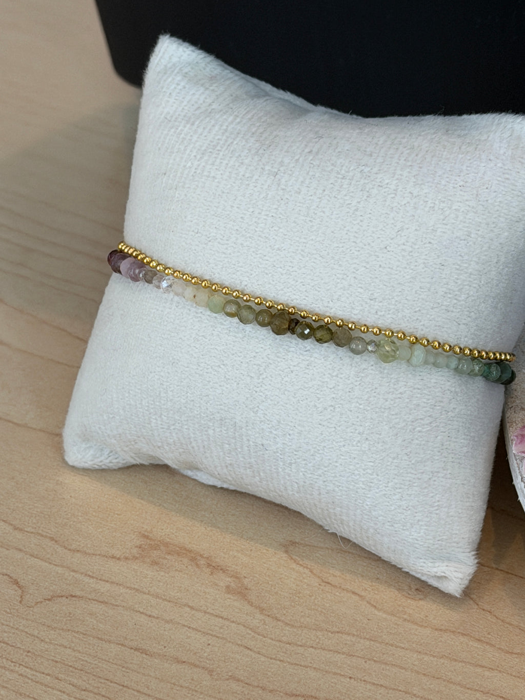 Duet Bracelet green/garnet @Evanston Made Storefront