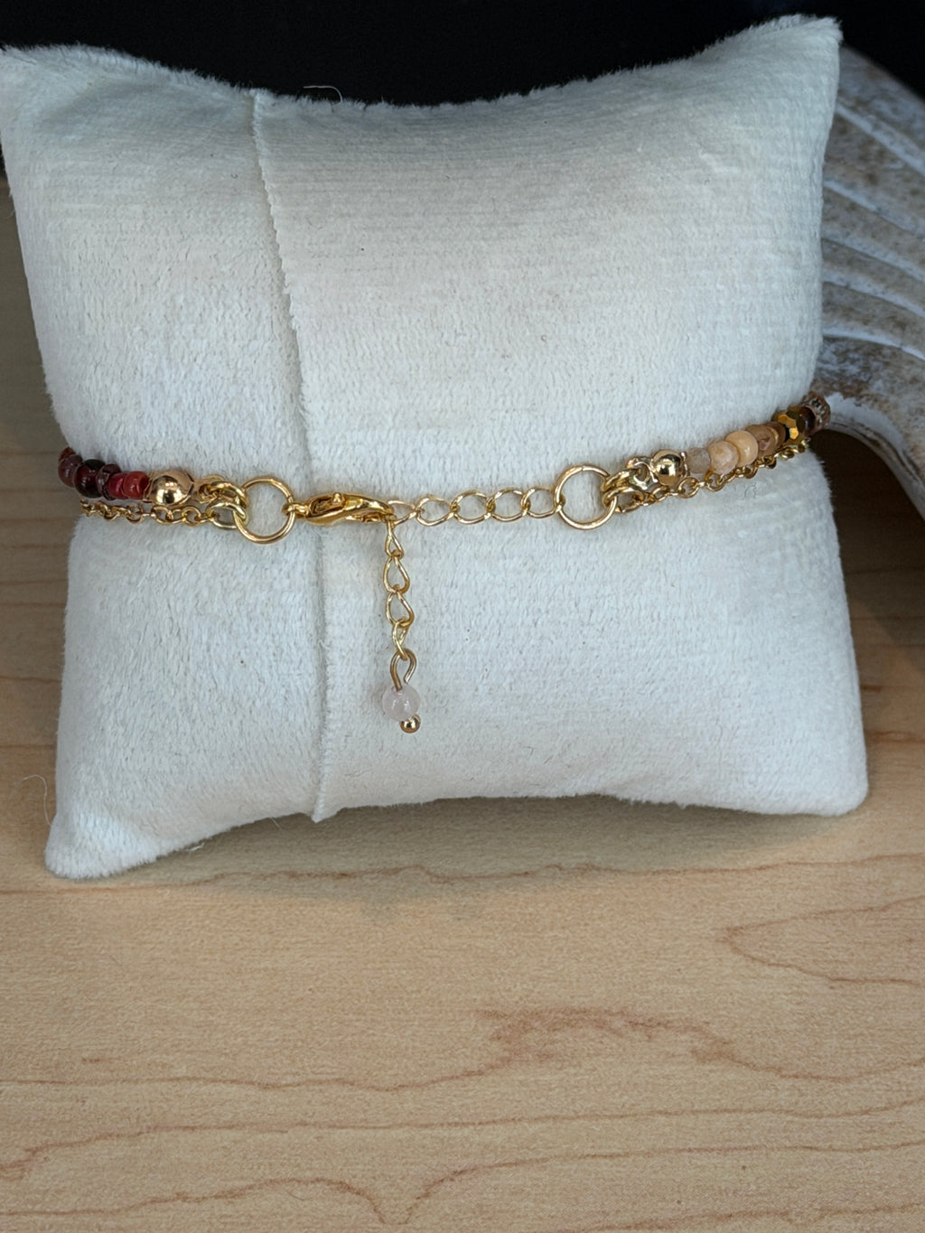 Duet bracelet #6 with Gold Plated Heart Charm
