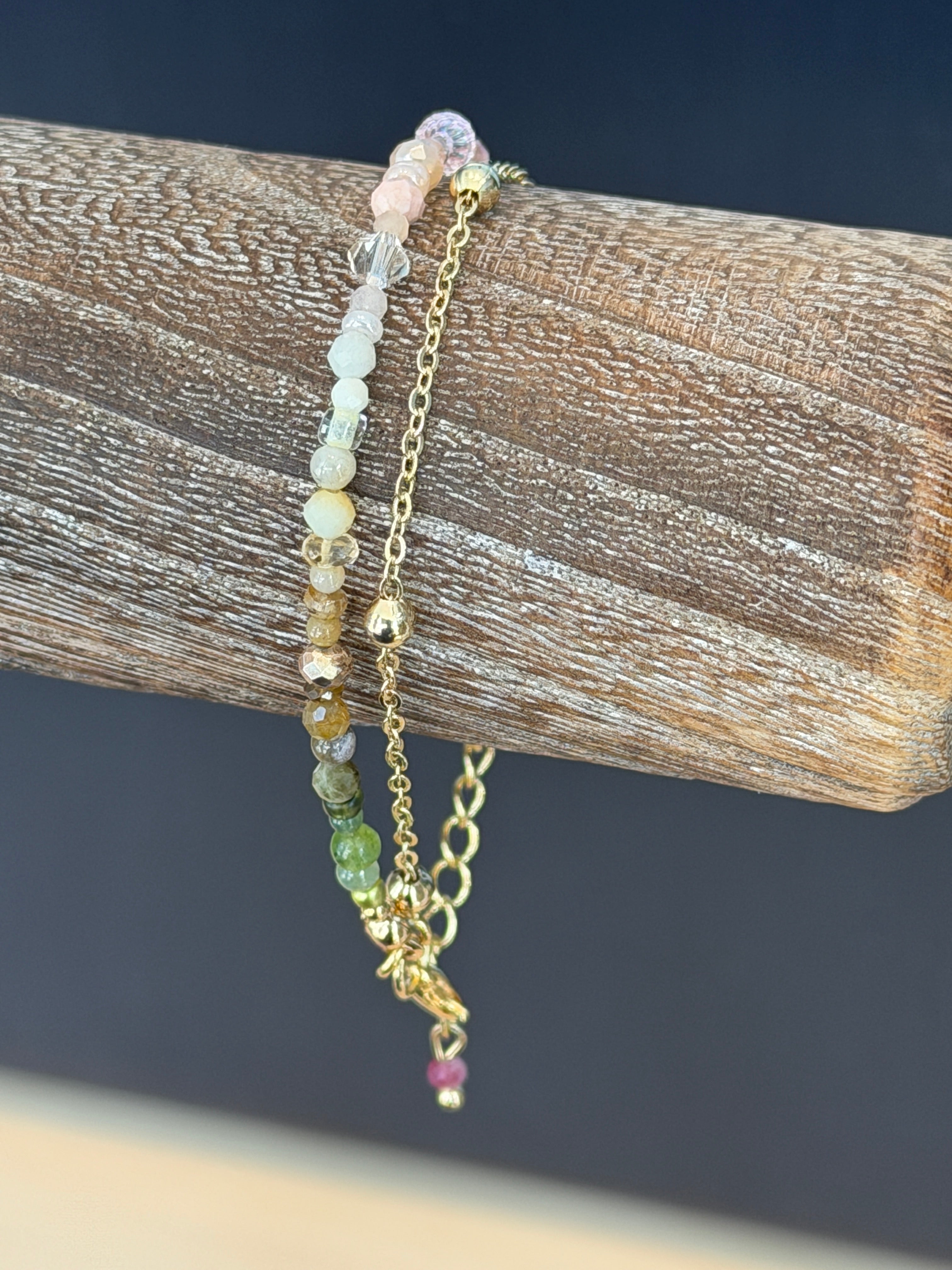 Duet bracelet #5 Pink & Green