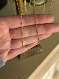 Sapphire 2mm beads with gold filled satellite chain