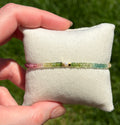 Aria bracelet #10 Tourmaline & Pearl with 14k gold plated accents