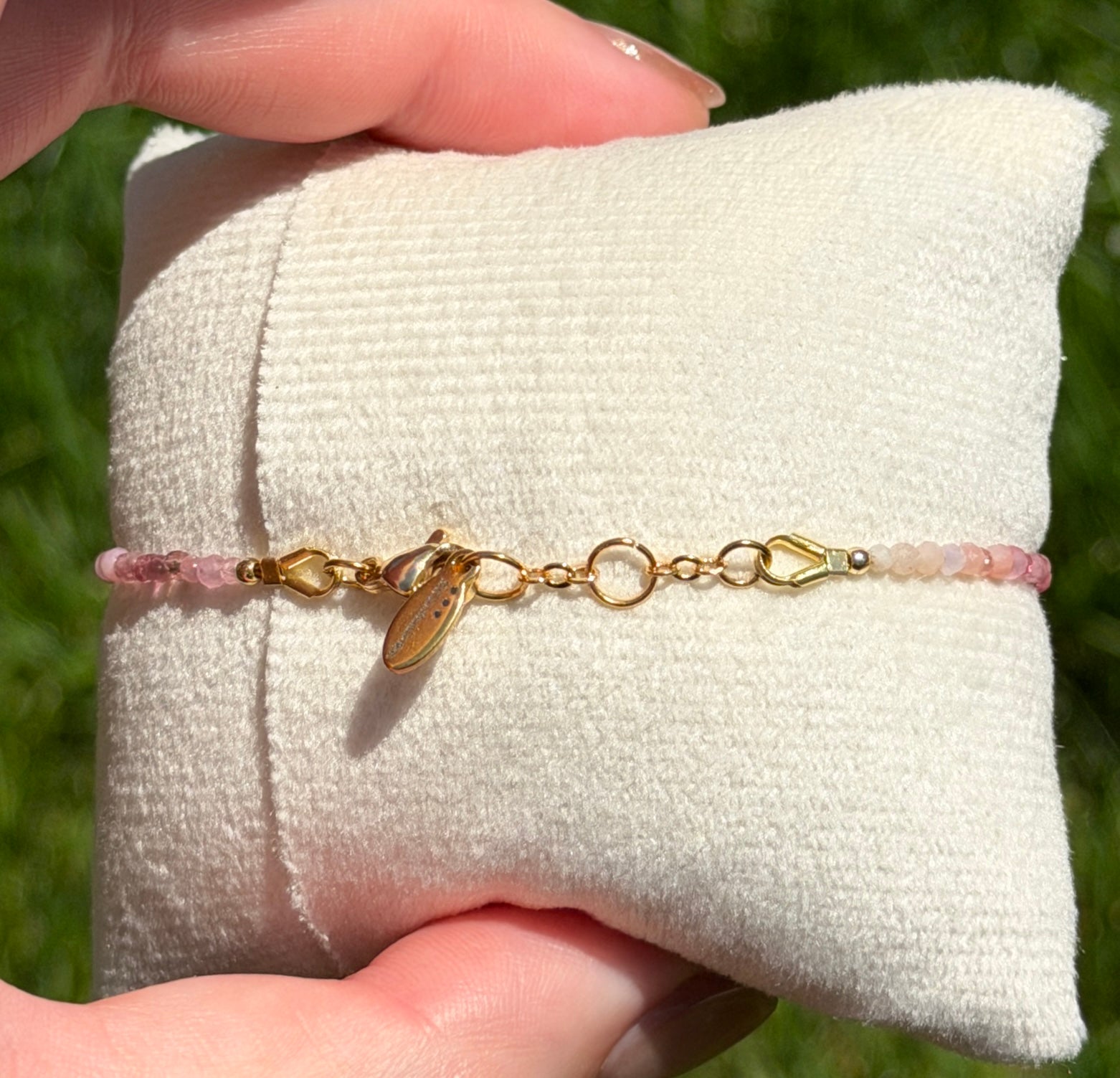 Solo bracelet #14 Mixed gemstones, glass, and pearl beads
