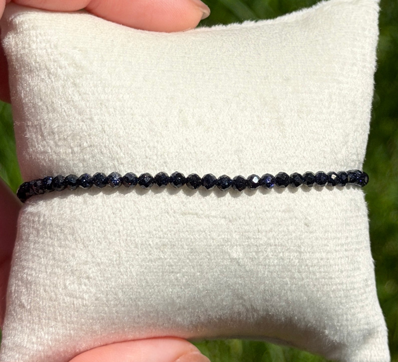 Solo bracelet #19 Sapphire and 18k gold plated