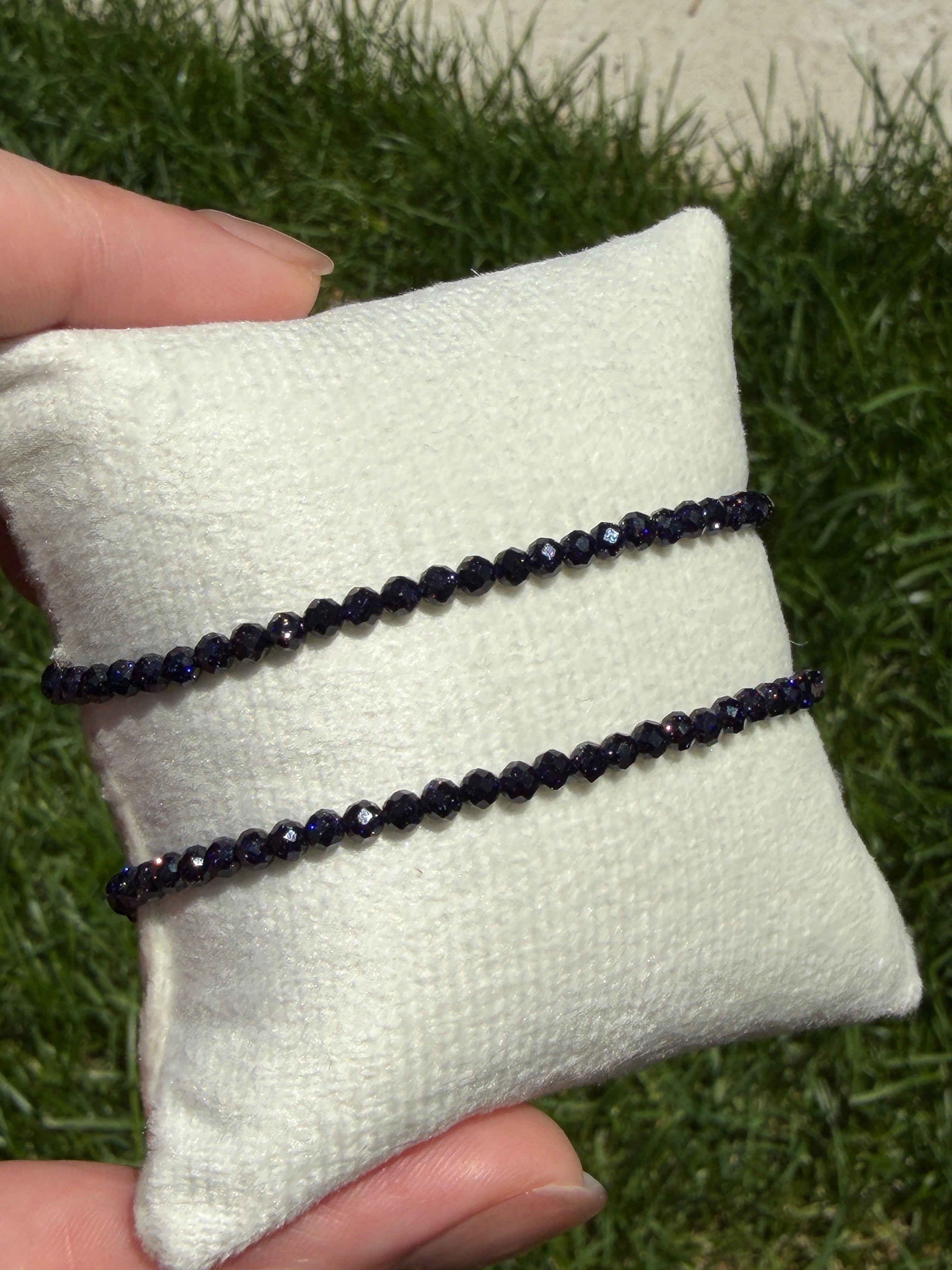 Solo bracelet #19 Sapphire and 18k gold plated