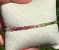 Aria bracelet #14 Tourmaline with Stainless steel silver plated accents