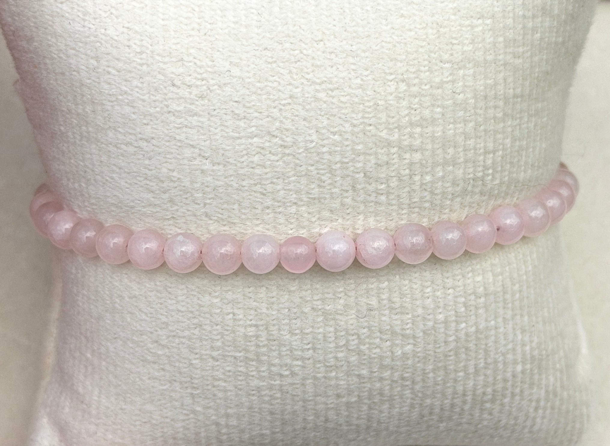 Solo bracelet #23 Rose Quartz with tassle