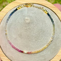 Aria bracelet #18 Sapphires, freshwater pearls, 14k filled accents*