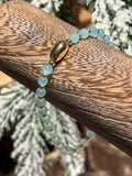 Light Blue Glass Essential Single Bracelet