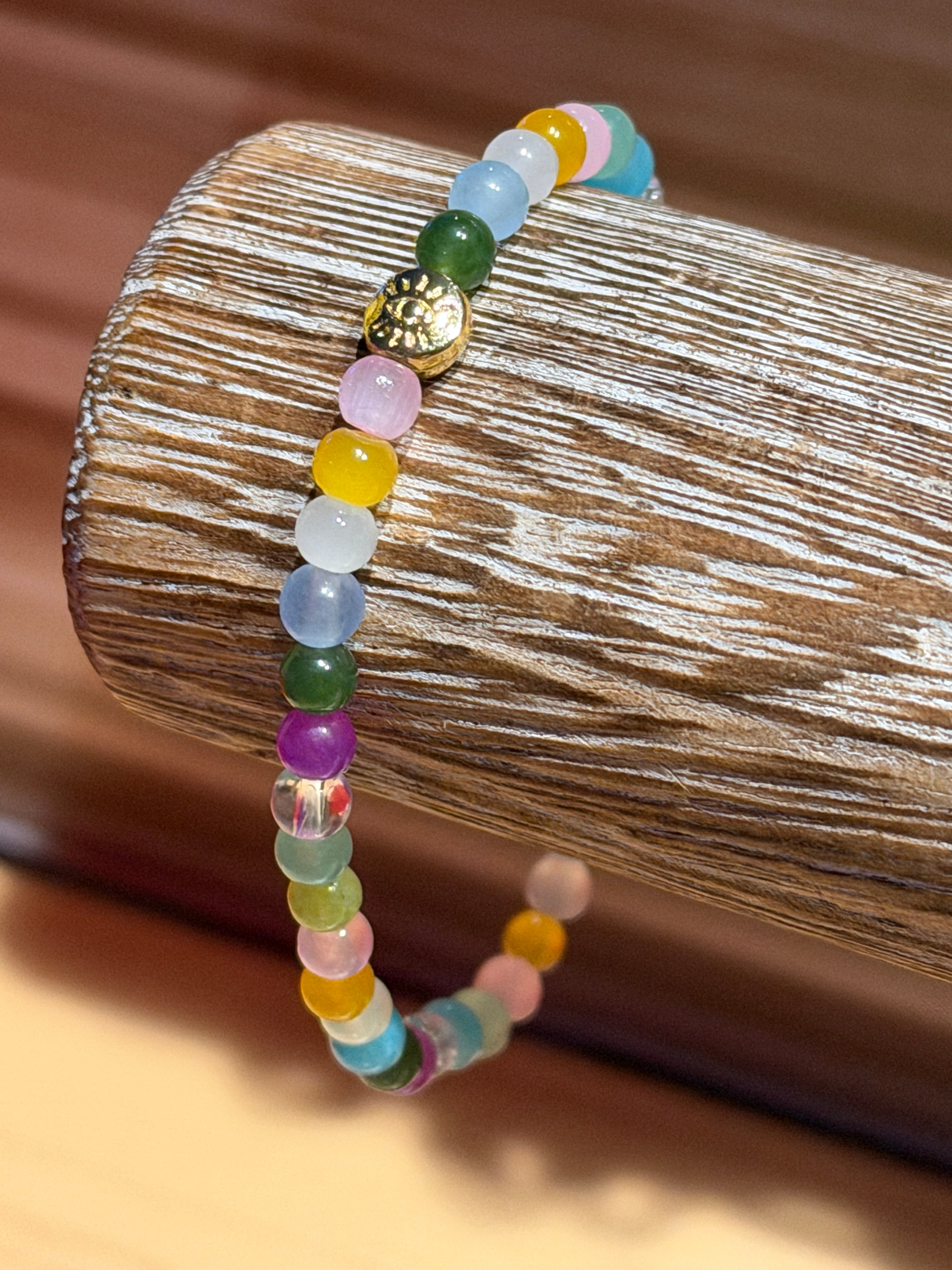 Multi Glass Evil Eye Single Bracelet #2