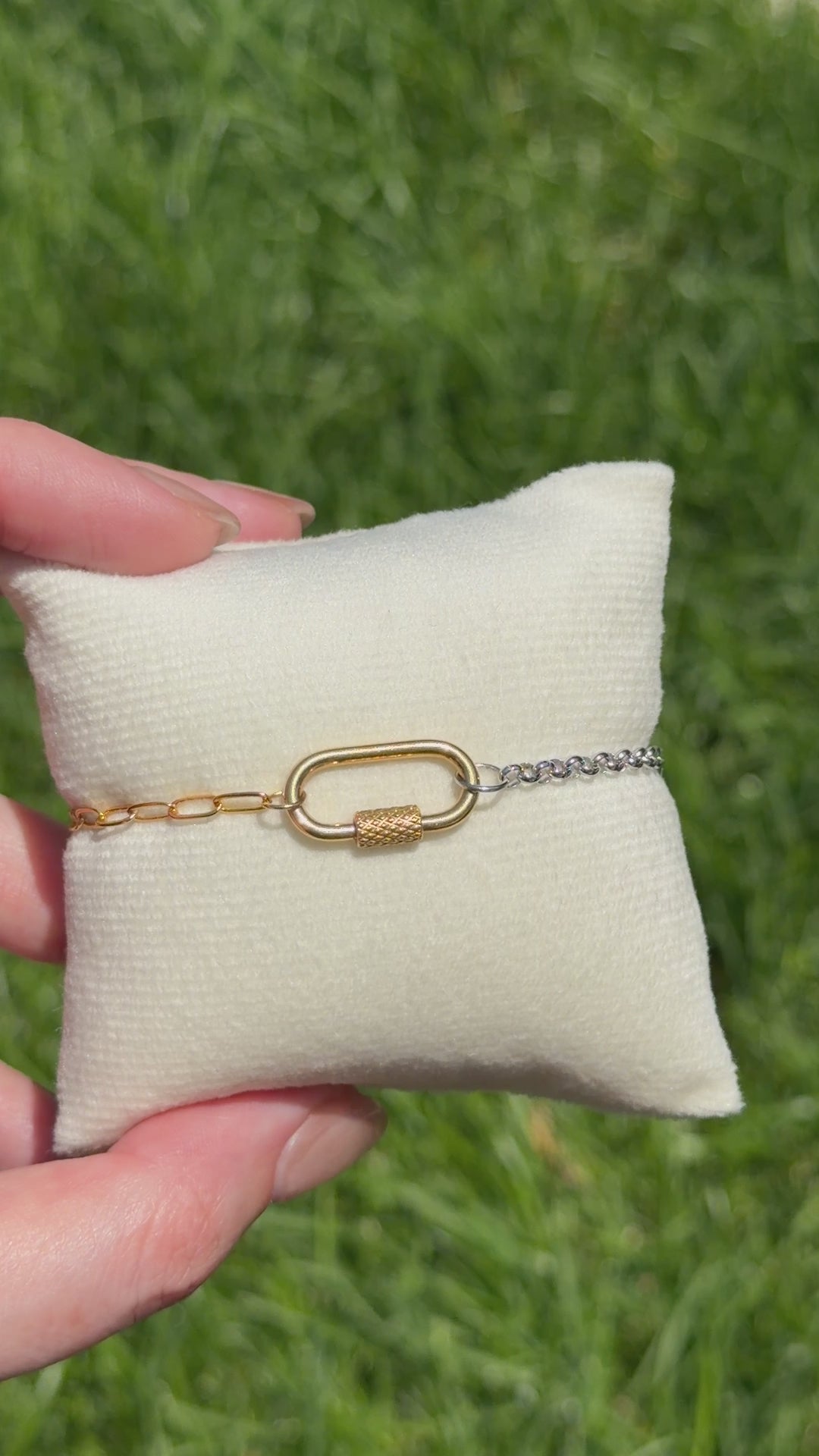 Solo bracelet #16 stainless steel and 18k gold plated