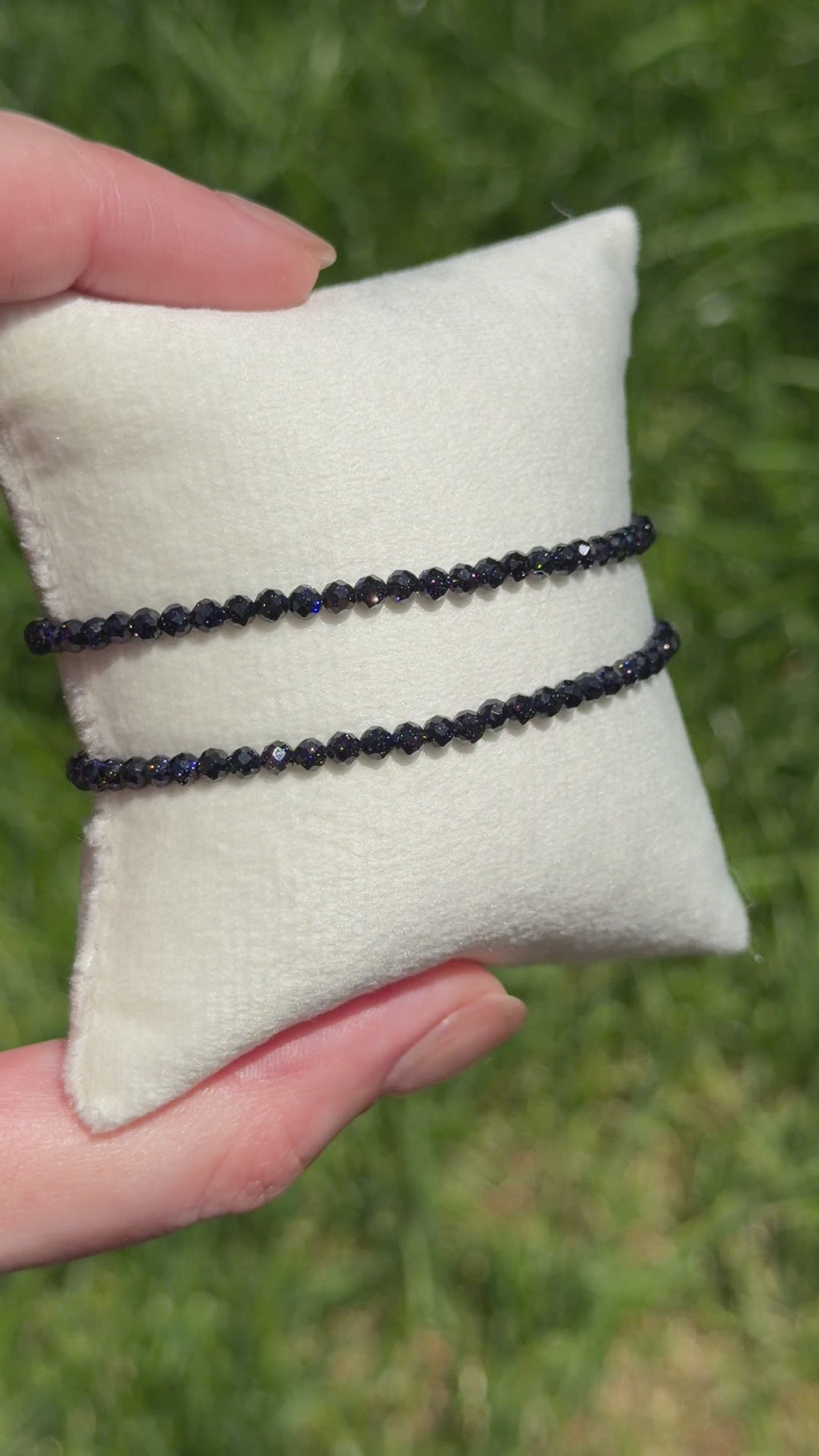 Solo bracelet #19 Sapphire and 18k gold plated