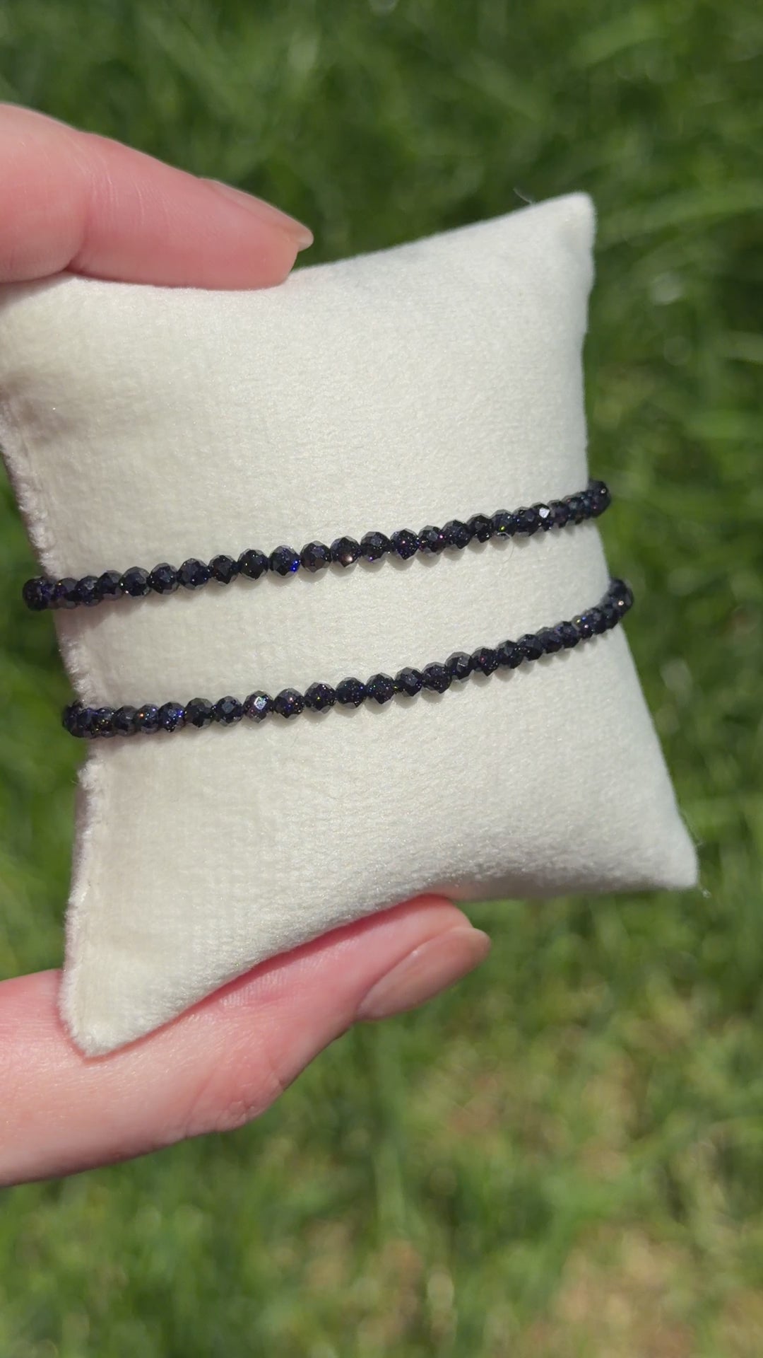 Solo bracelet #19 Sapphire and 18k gold plated